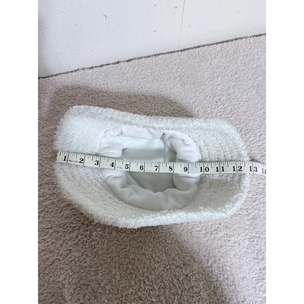 Koolaburra by UGG White Faux Shearling Bucket Hat Sherpa Borg Winter Cap